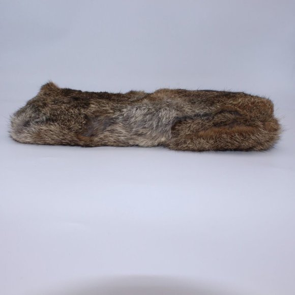 Michael Kors Shoulder Bag Purse Logo Satchel Brown Leather Rabbit Fur Messenger - Picture 5 of 12